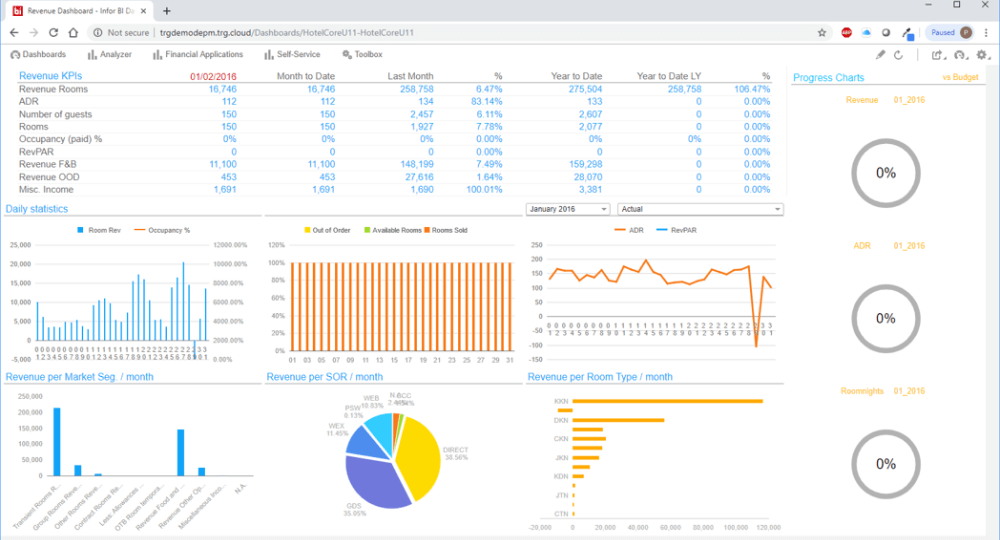 Faster decision-making with intuitive, role-based dashboards powered by Infor EPM