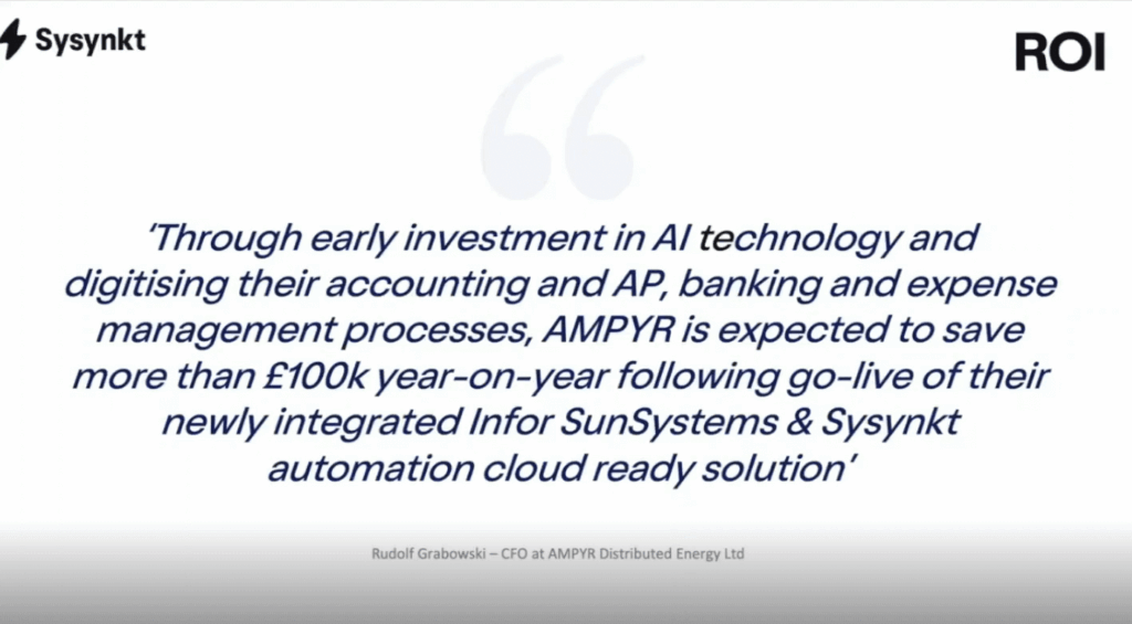 Infor SunSystems and Sysynkt faciliate faster ROI