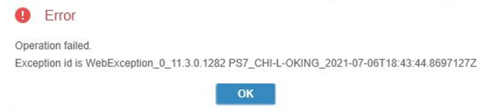 Infor Query and Analysis Log In Issue - Operation failed