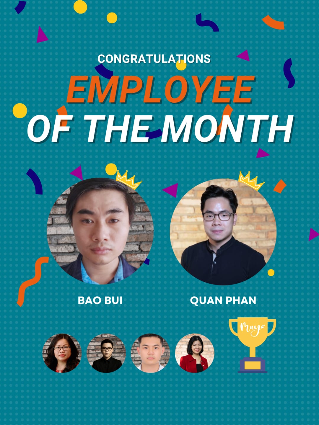 Chúc mừng Nhân viên của tháng tại TRG